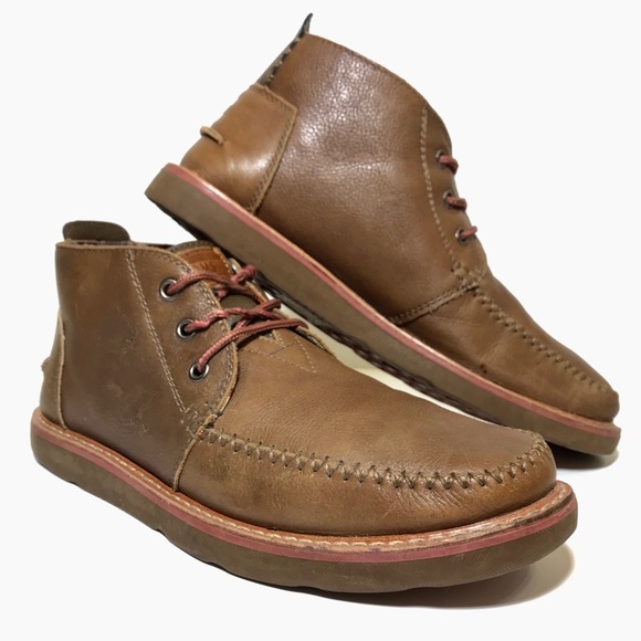 toms waterproof leather chukka boots
